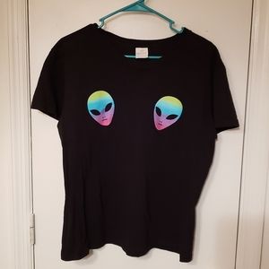 Zazbek T-shirt aliens heads
